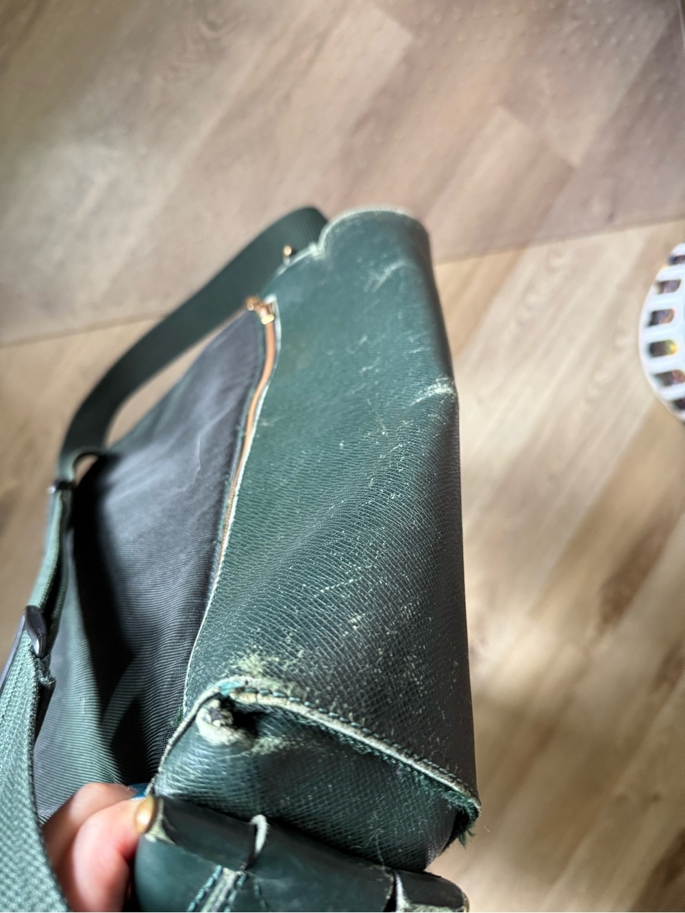 Louis Vuitton Teal Green Leather messenger bag - Picture 7 of 7